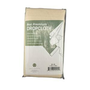 Salt Earth 8 oz Premium Drop Cloth 5' x 5' New Sealed